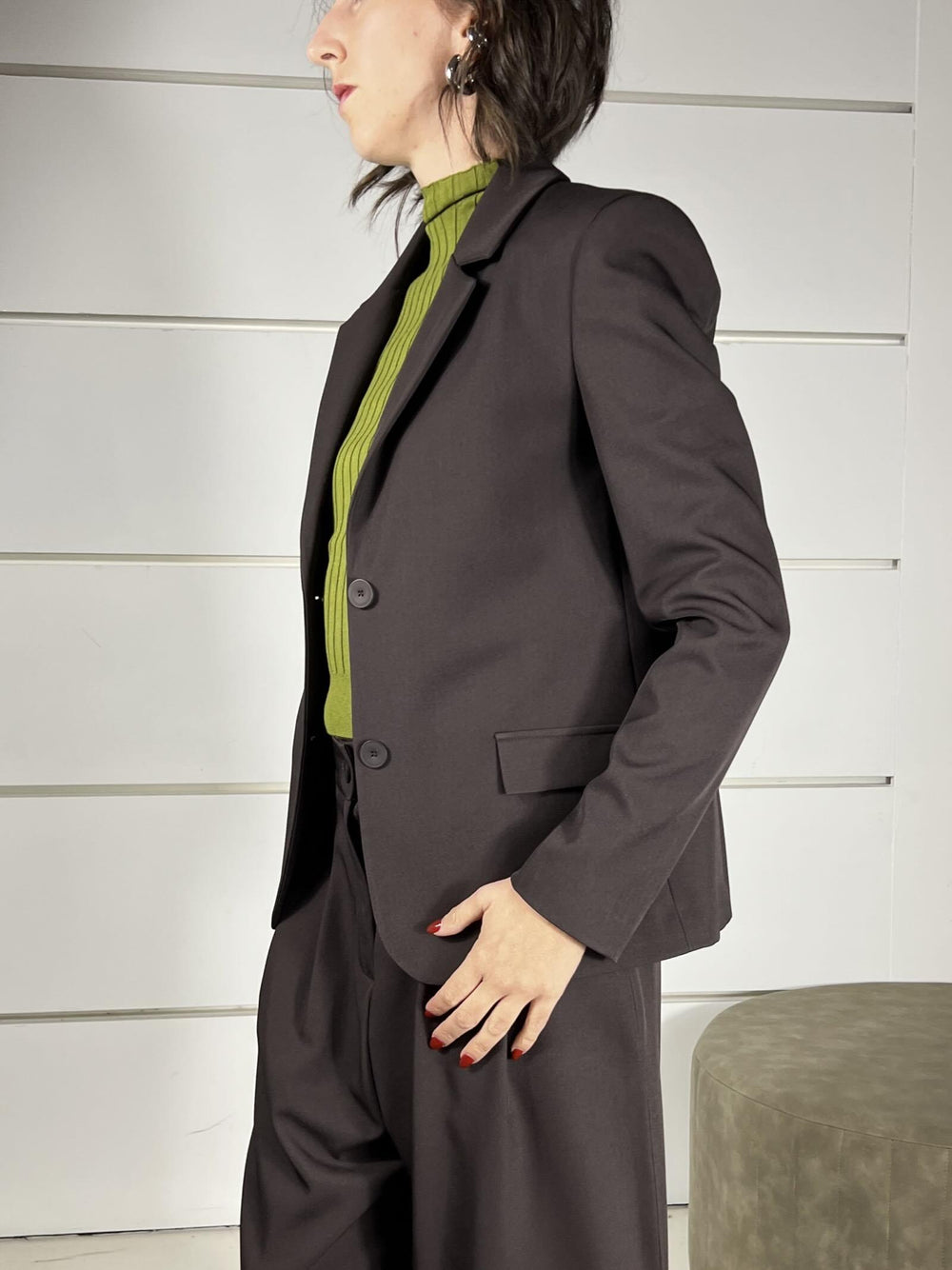 giacca slim fit due bottoni moro TF1519MORO VICOLO