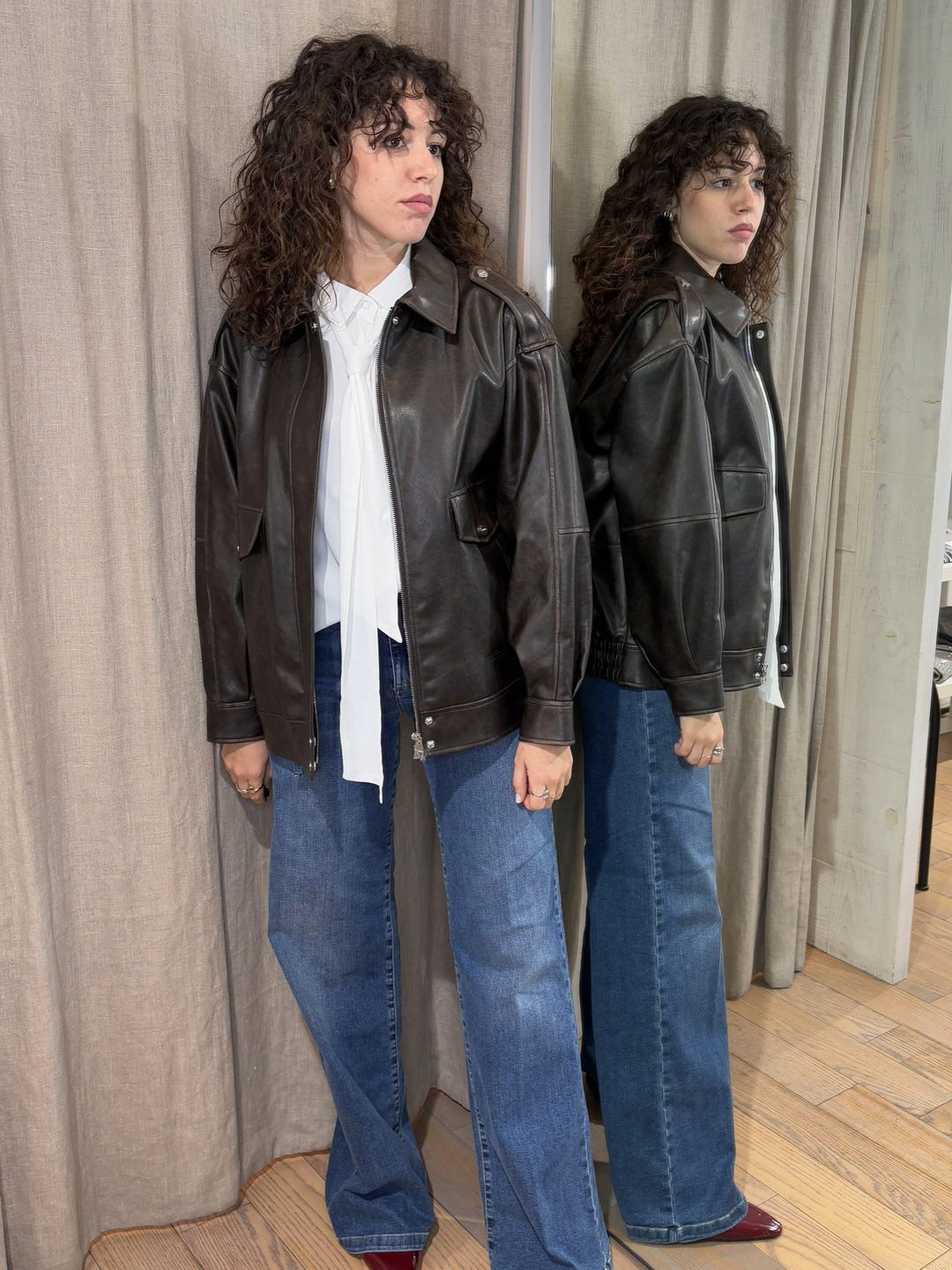 GIUBBOTTO IN TESSUTO SPALMATO MF5097E1051X0558 LIU JO WHITE