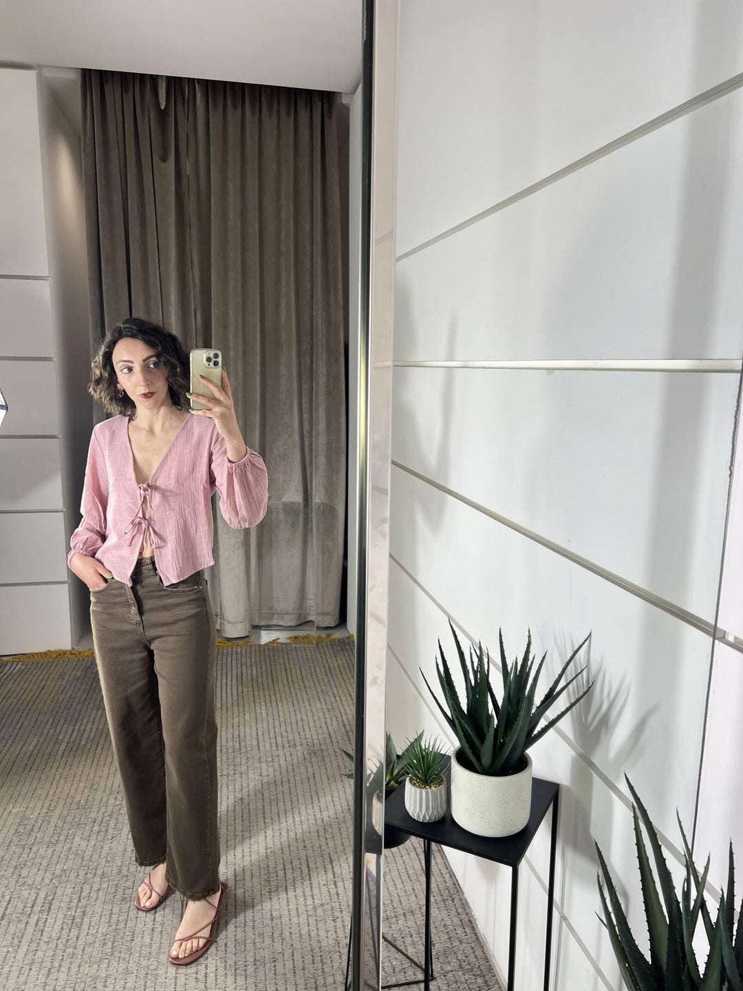 camicia con fiocchi rosa 30505AROSE FEMME SELECTION