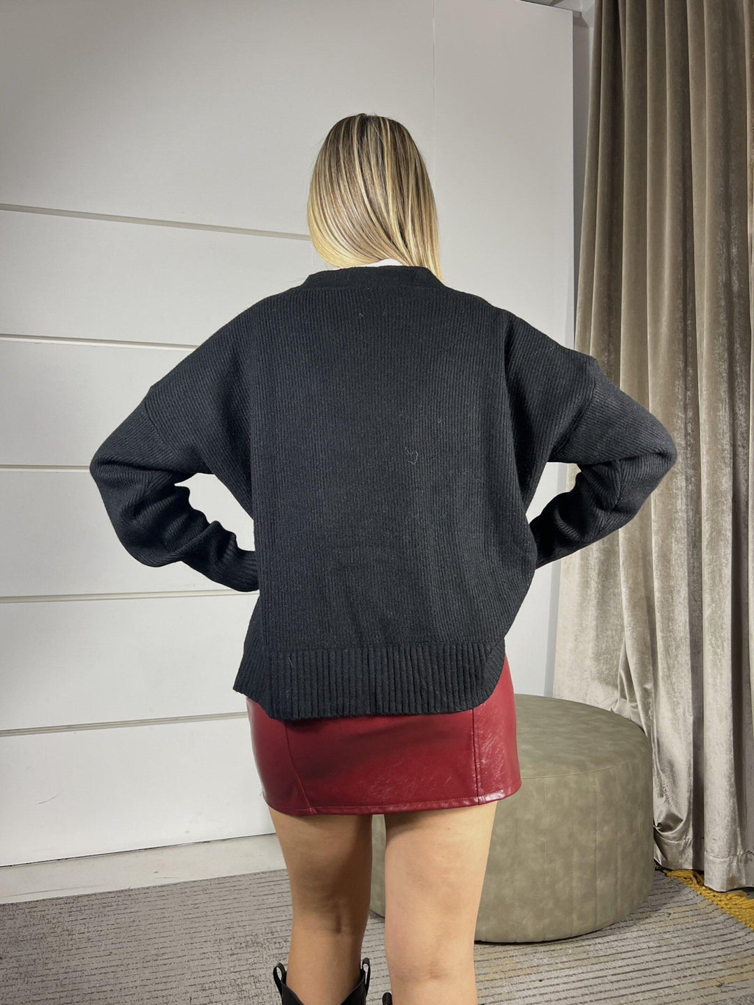 cardigan costa inglese 50%vi 28%pl 22%pa LN8717NERO SUSY MIX