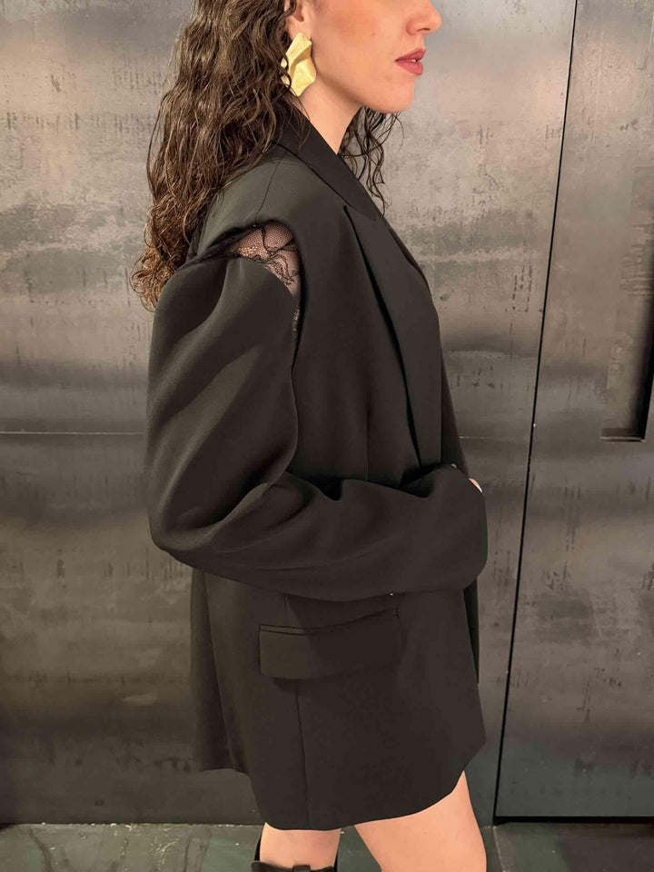GIACCA CON CUT OUT E INSERTI IN PIZZO NELLA PSLLA E NEL RETRO 8S0566A6F5K103 PATRIZIA PEPE PREVIEW