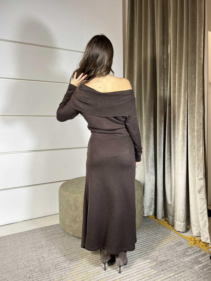 GONNA MORO CON ARRICCIATURA D01E0942MORO PHILIA LOFT