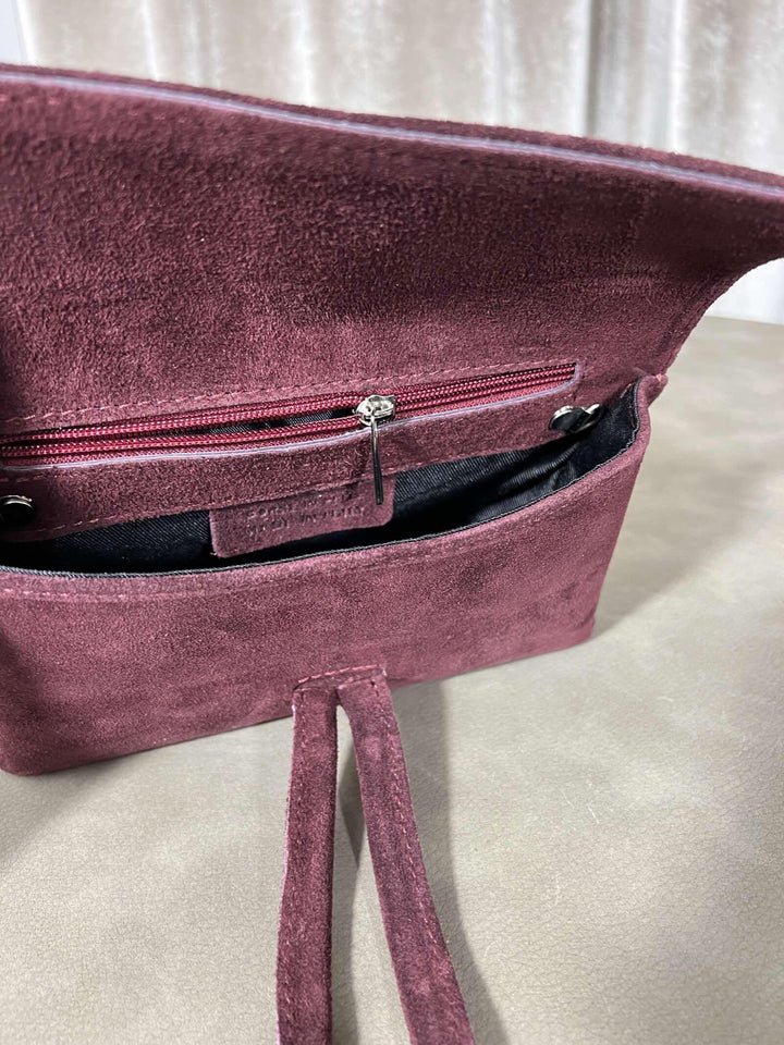 BORSA A NODO IN CAMOSCIO BORDEAUX 200415BORDEAUX FEMME CAFE SELECTION