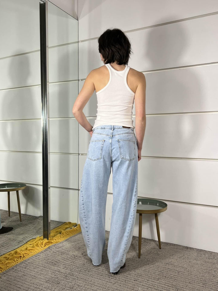 jeans ermitage barrel fit denim chiaro P005J119W642VAR. UNICA TENSIONE IN