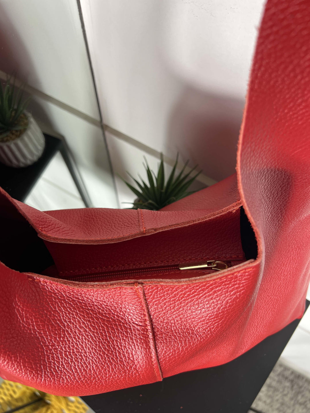 borsa in pelle a spalla rossa DO-B0124ROSSO FEMME CAFE SELECTION