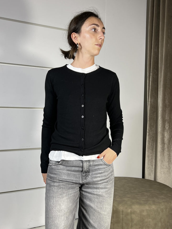 cardigan slim basico nero 250905NERO SUSY MIX