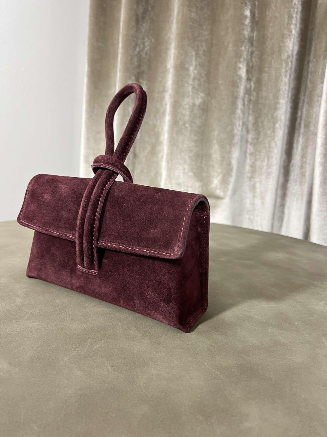 BORSA A NODO IN CAMOSCIO BORDEAUX 200415BORDEAUX FEMME CAFE SELECTION