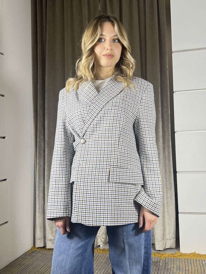 giacca vicolo over con doppia abbottonatura check multicolor TAB0426MULTICOLOR VICOLO