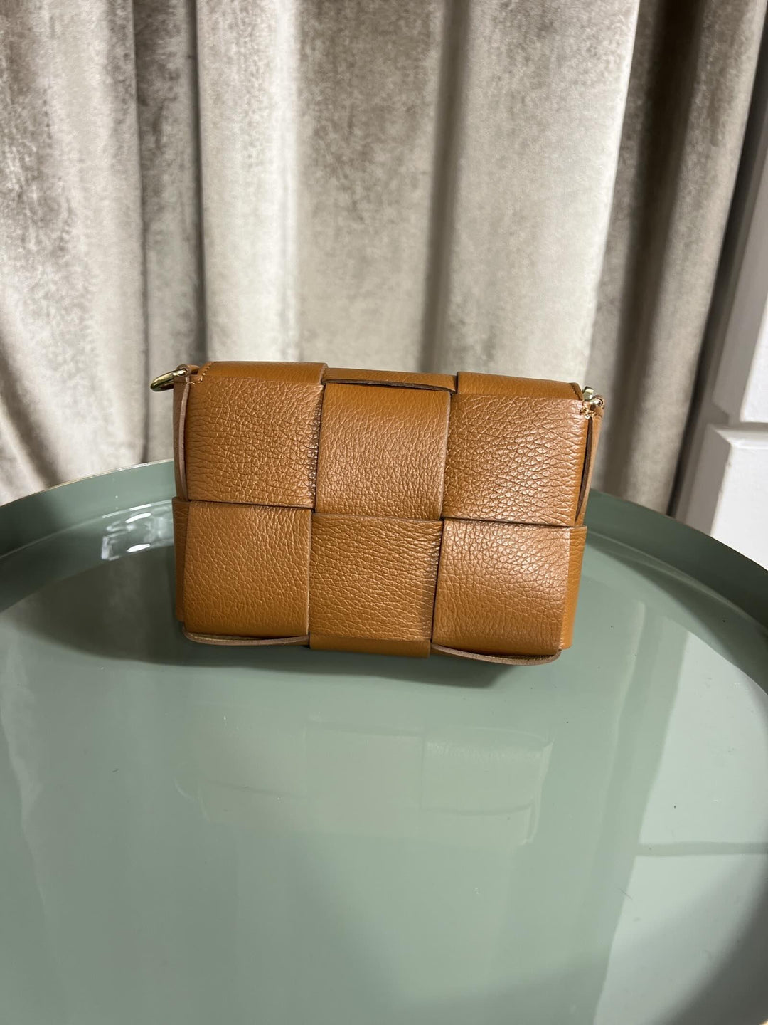 BORSA CUOIO A INTRECCIO IN PELLE CON TRACOLLA 249215CUOIO FEMME CAFE SELECTION
