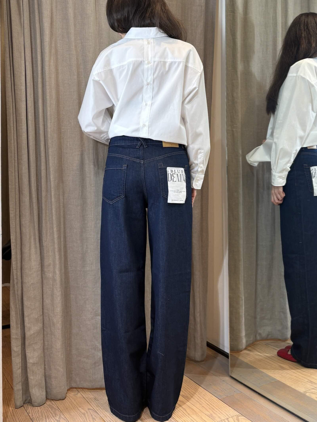 jeans boyfriend  in cotone fluido denim scuro JEANNE001 iBLUES