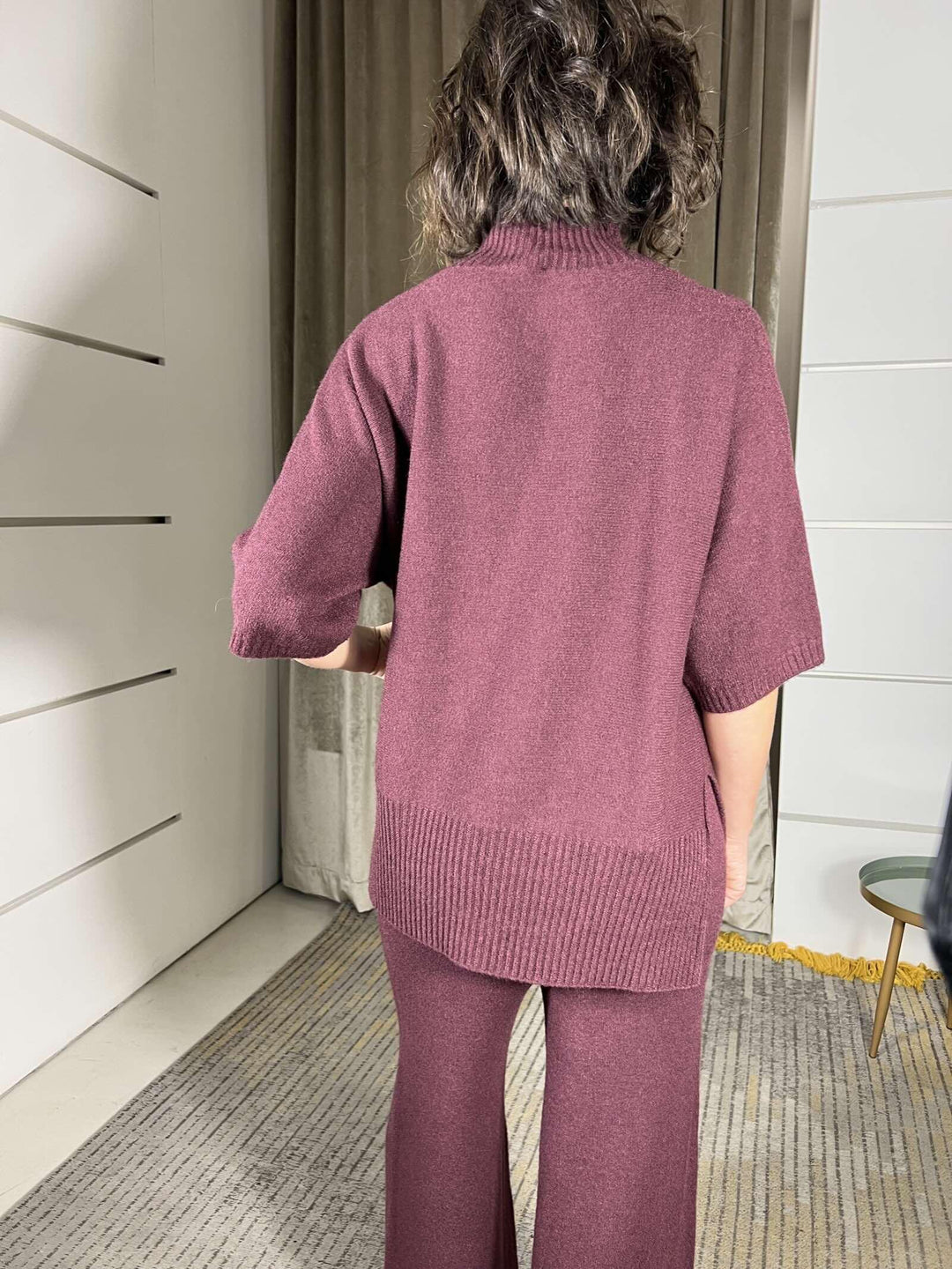 maglia over prugna manica ampia M30258671480 IMPERIAL