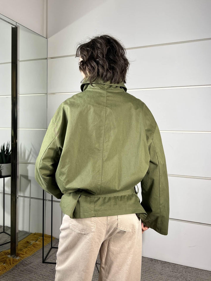 trench collo alto con cinta militare 126063MILITARE TENSIONE IN