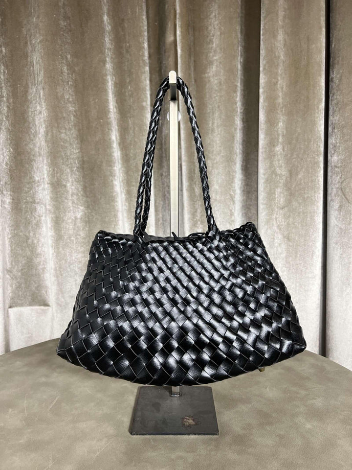 borsa a intreccio in ecopelle nera 58226NERO FEMME CAFE SELECTION