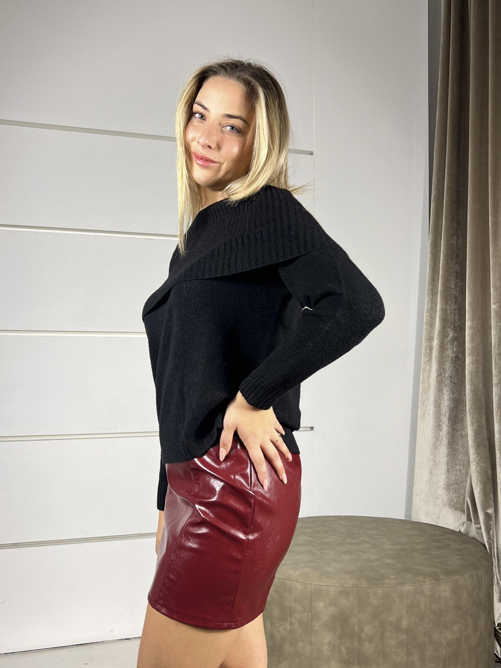 maglia scollo shiffer nera MAZ-P108NERO HAVE ONE