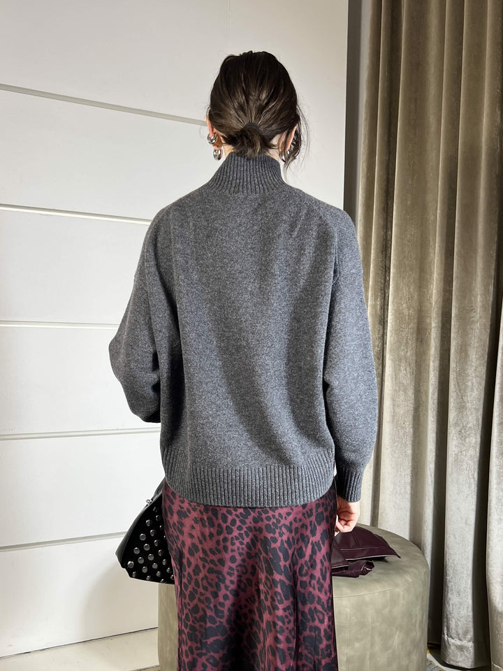 MAGLIONE CATRAME COLLOALTO OVER 100%LANA WL787AI25CATRAME TENSIONE IN