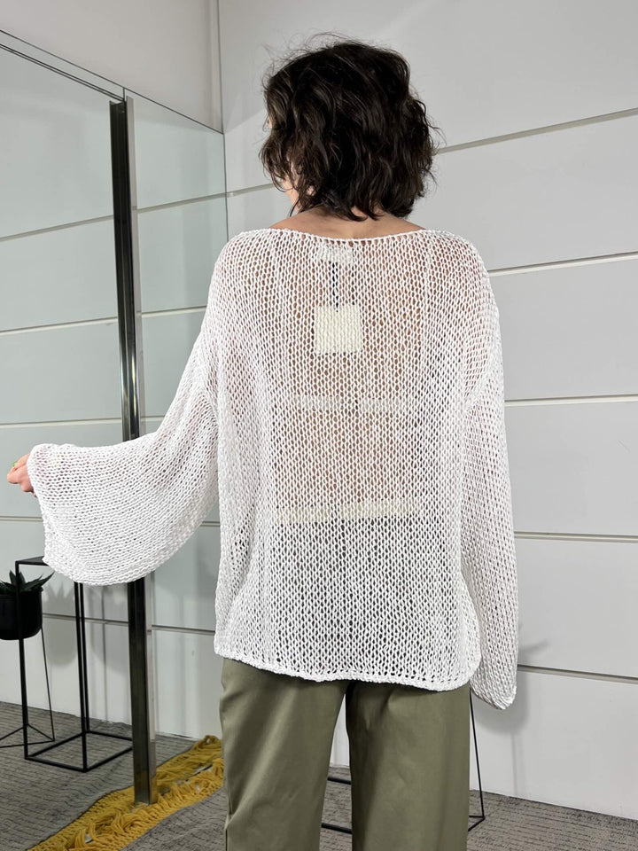 maglia a rete, manica lunga naturale 3AB3026NATURALE 02 VICOLO