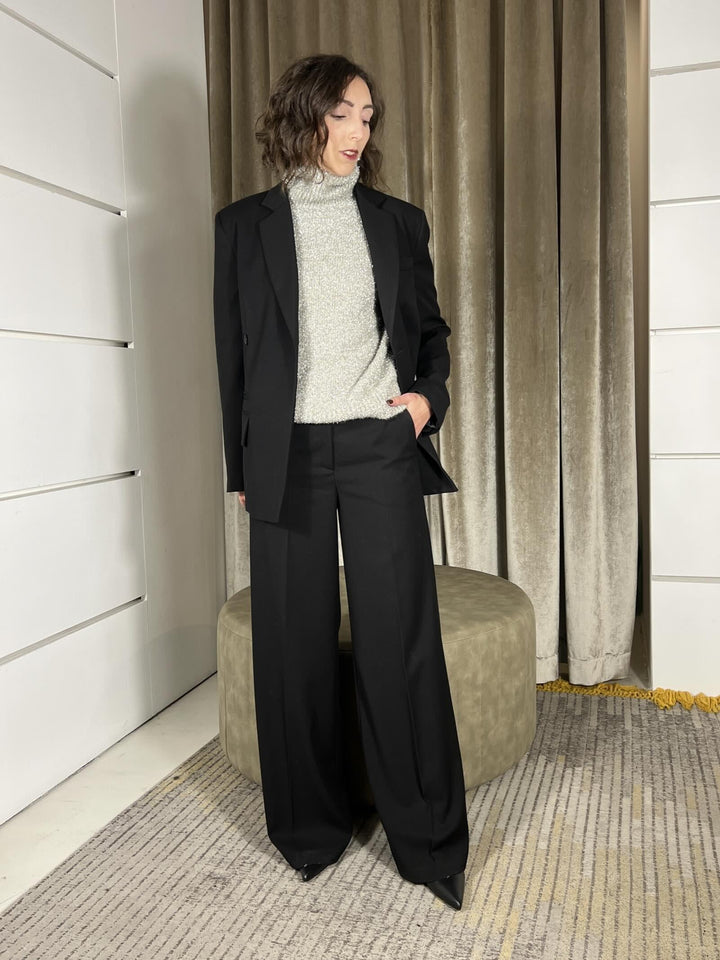 pantalone nero a palazzo TF1707NERO VICOLO