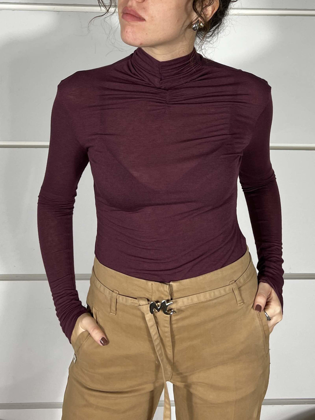 DOLCEVITA IN JERSEY LEGGERO T048VUMA641BURGUNDY MANILA GRACE