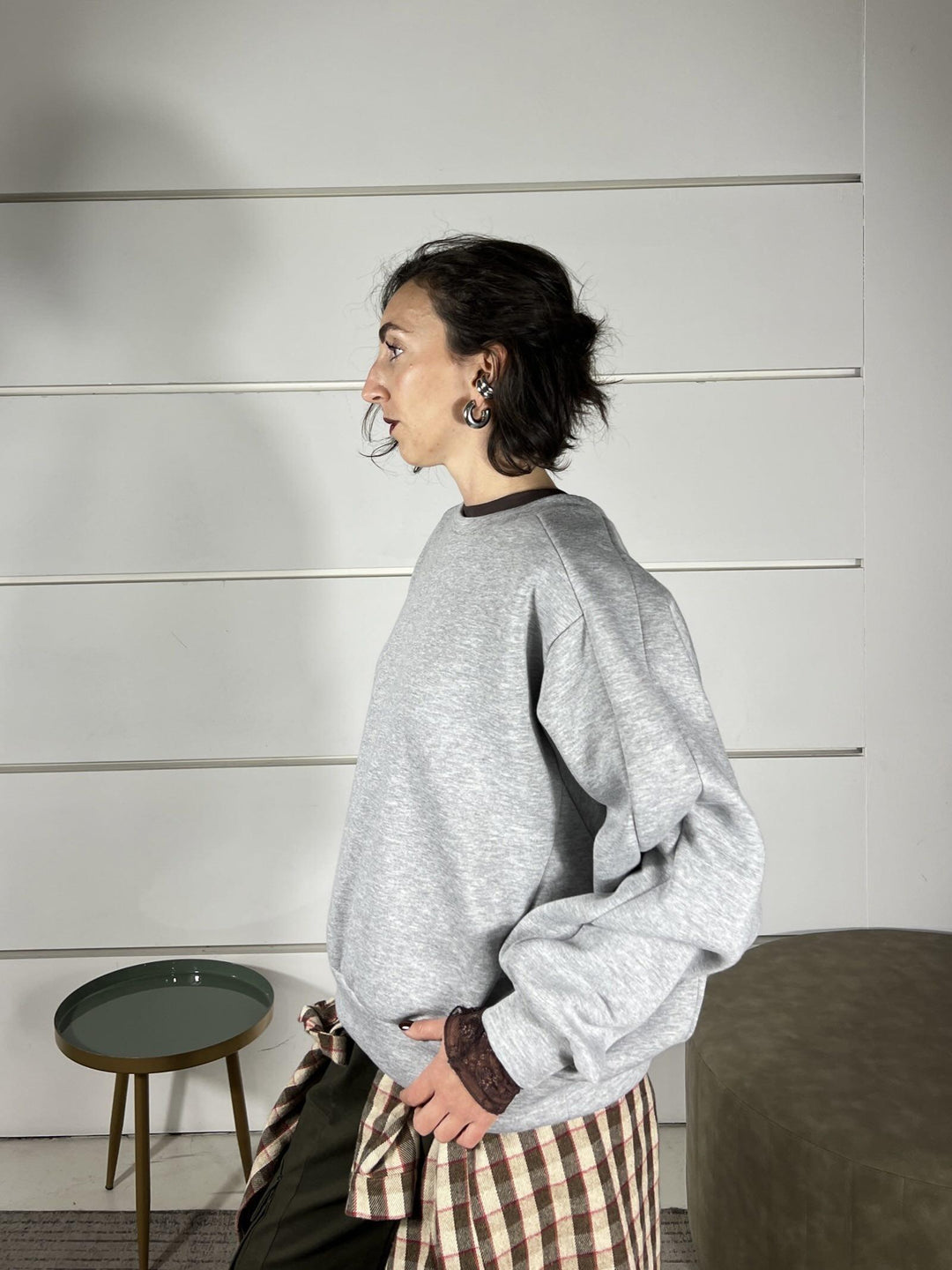 felpa over felpata grigia FFW-P046GRIGIO HAVE ONE