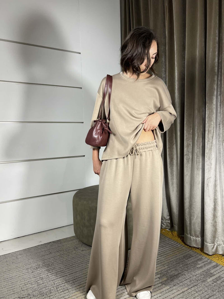 COMPLETO TORTORA FELPA E PANTALONE ALASKATORTORA SUSY MIX