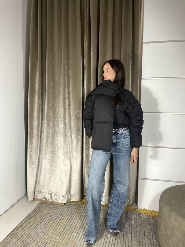 IMBOTTITO CROPPED CON SCIARPA INTEGRATA 8O0180A609K103 PATRIZIA PEPE PREVIEW