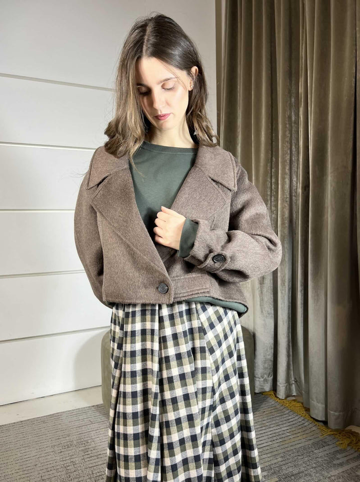 CAPPOTTO MORO CORTO IN LANA HAND MADE TF0026MORO VICOLO