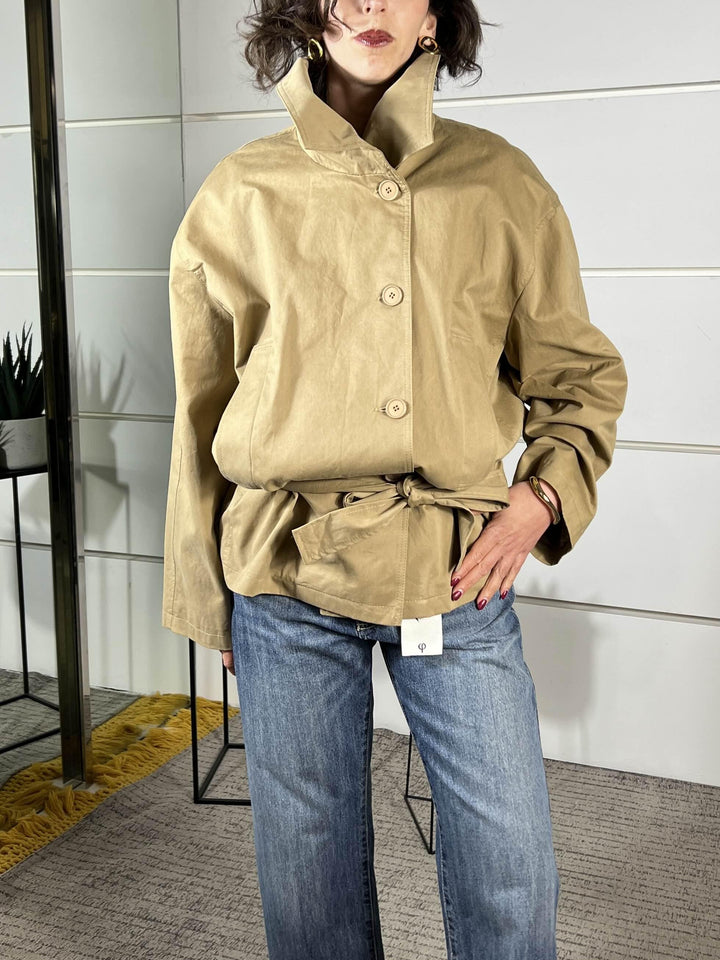 trenchy collo alto con cinta cammello 126063CAMMELLO TENSIONE IN