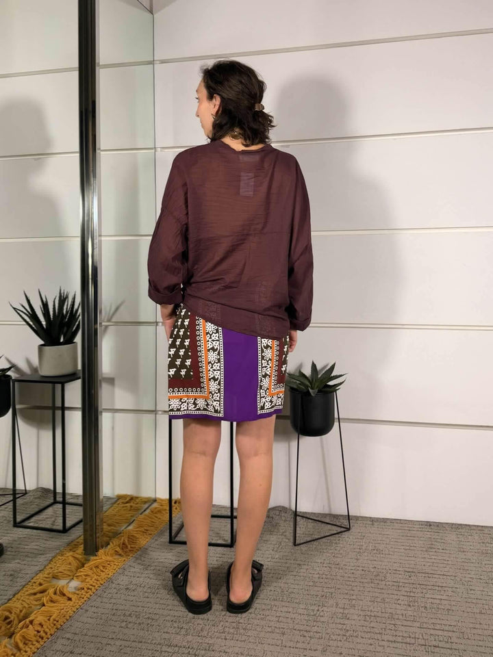 minigonna pareo fantasia etnica TAB2650MULTICOLOR VICOLO