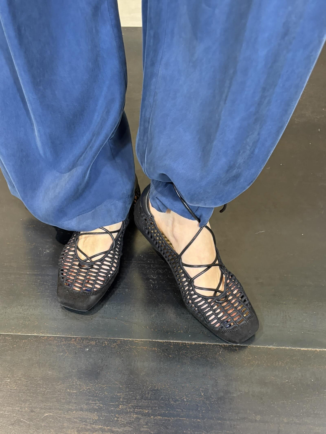 ballerine nere in rafia alla schiava 2Z0025L184K103 PATRIZIA PEPE MAIN