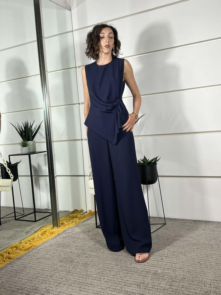 pantalone a palazzo blu TAB1686BLU 89 VICOLO