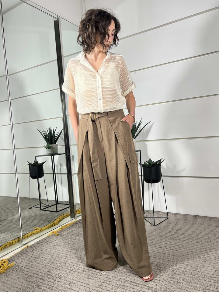 maglia a polo a rete beige TAB1937BEIGE 06/1 VICOLO