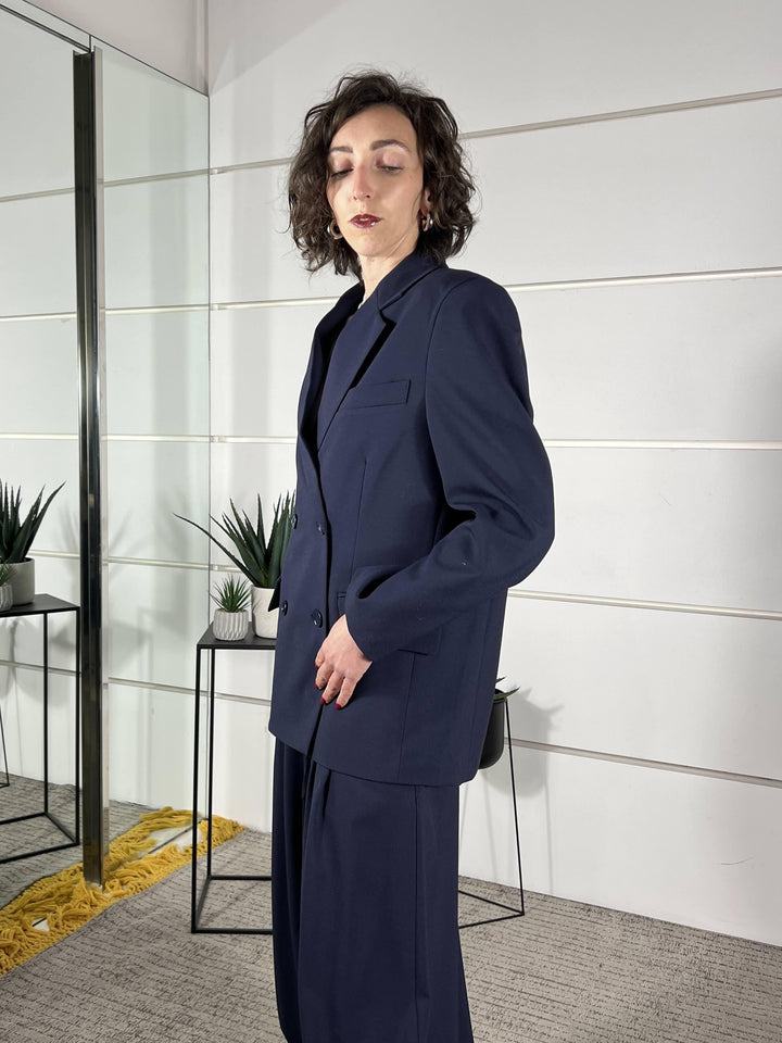 giacca over doppiopetto blu TAB1347BLU 89 VICOLO