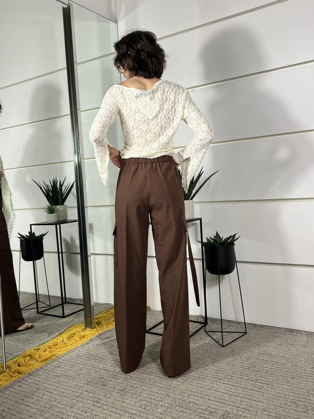 pantalone a palazzo cargo caffe SM222ACAFFE SUSY MIX