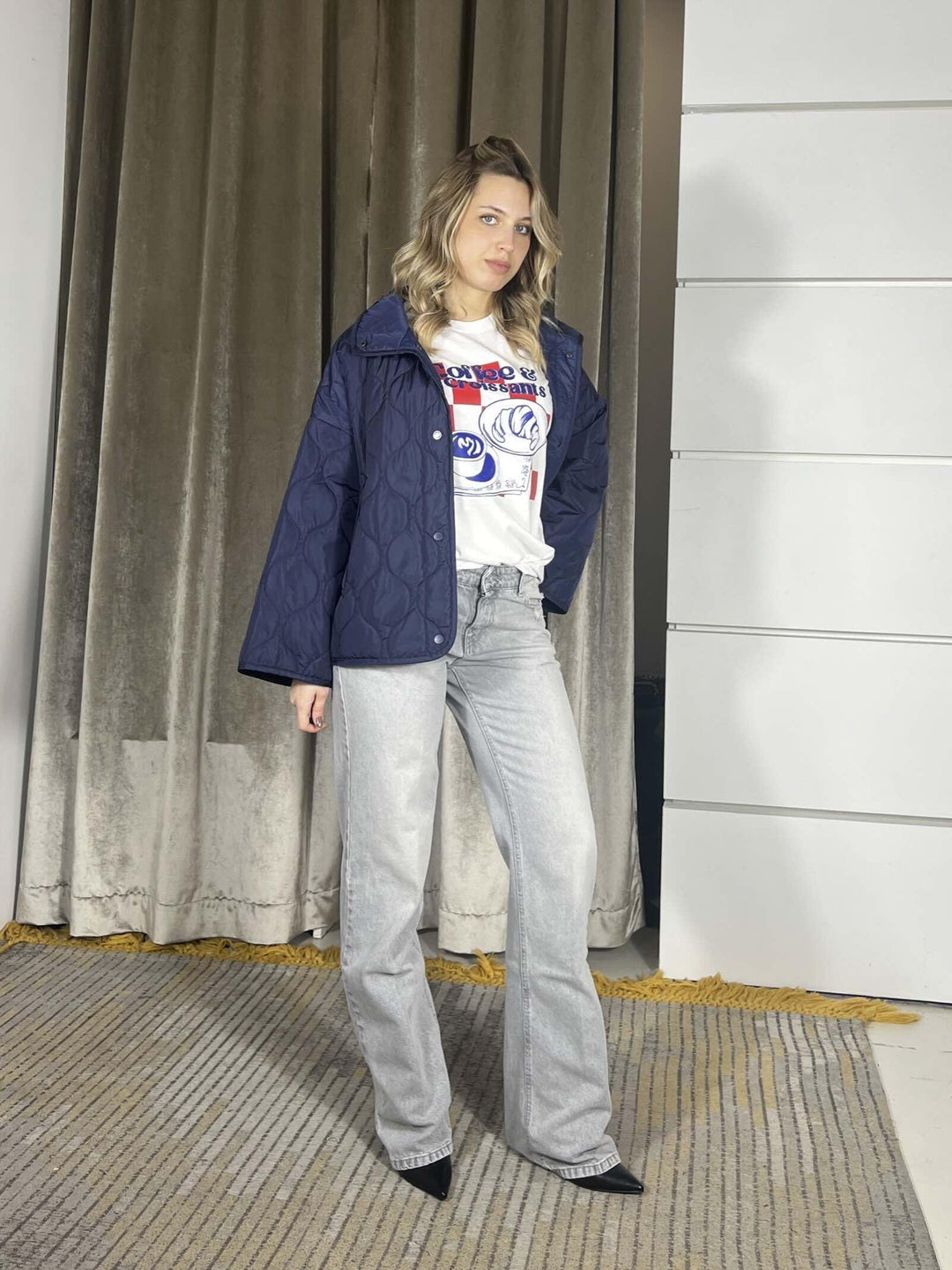 trapuntino con colletto a camicia blu TAB0009BLU VICOLO