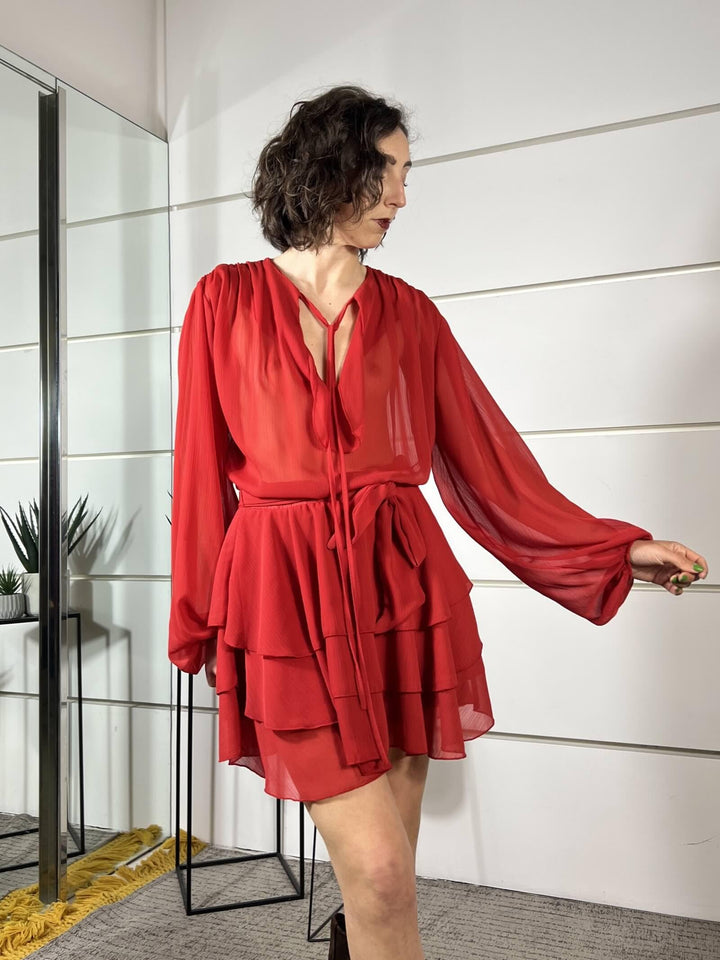 abito corto rosso AMA-Q077ROSSO HAVE ONE