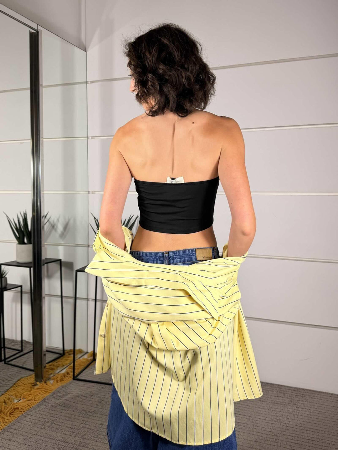 top a fascia in viscosa elasticizzata nero UAB0101NERO VICOLO