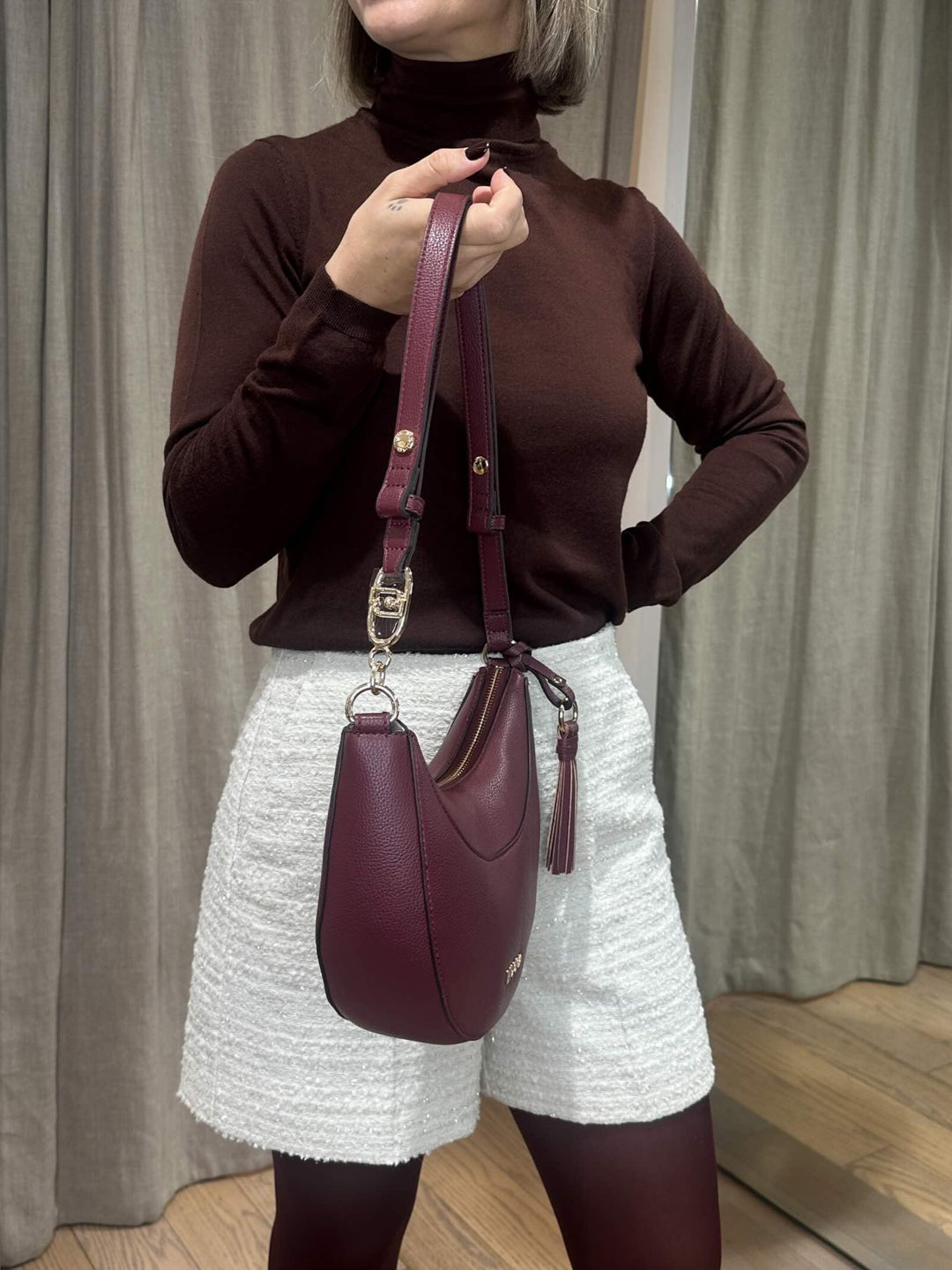 BORSA MEZZA LUNA ROSSA A SPALLA AF5251E005891726 LIU JO ACCESSORIES