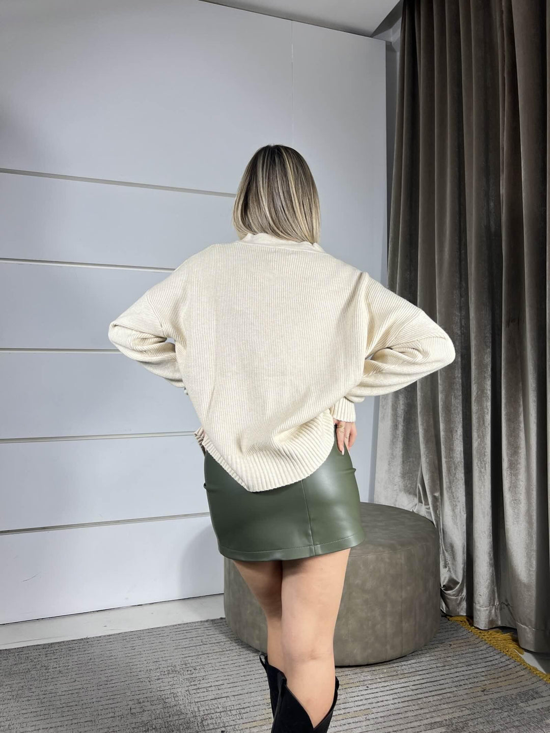 cardigan costa inglese scollo  av beige LN8717BEIGE SUSY MIX