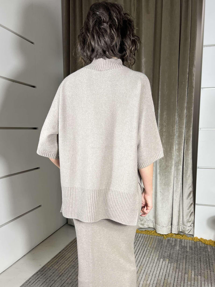 maglia taupe over manica ampia M30258671928 IMPERIAL