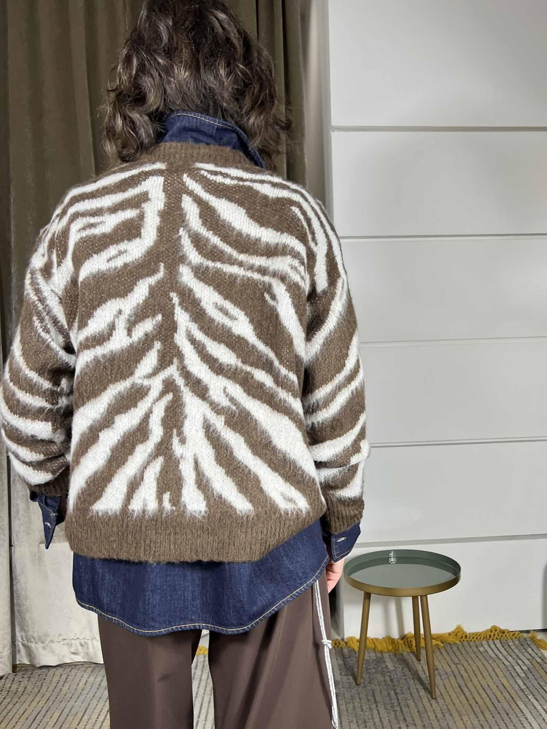 maglia paricollo jacquard moro	 MIT-P095MORO HAVE ONE