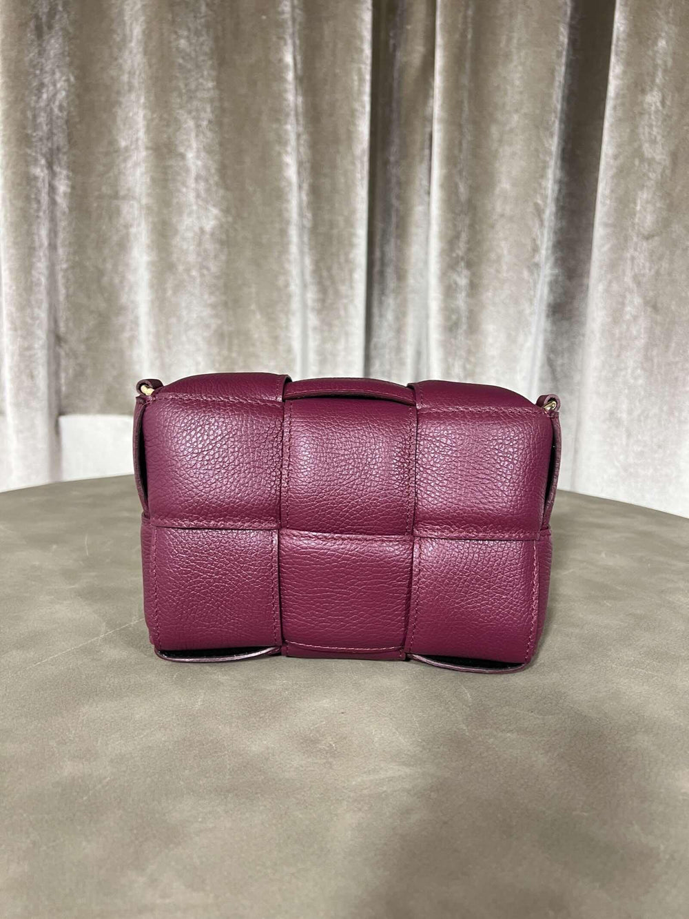 BORSA VINO A INTRECCIO IN PELLE CON TRACOLLA 264130VINO FEMME CAFE SELECTION