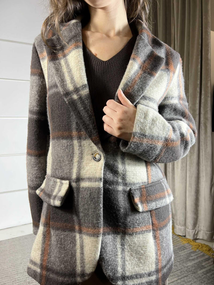 GIACCA CAPPOTTO CAMMELLO E RUGGINE KJK-P102CAMMELLO/RUGGINE HAVE ONE