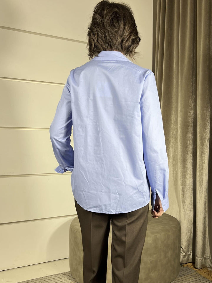 camicia regolare celeste in cotone TF0482CELESTE VICOLO