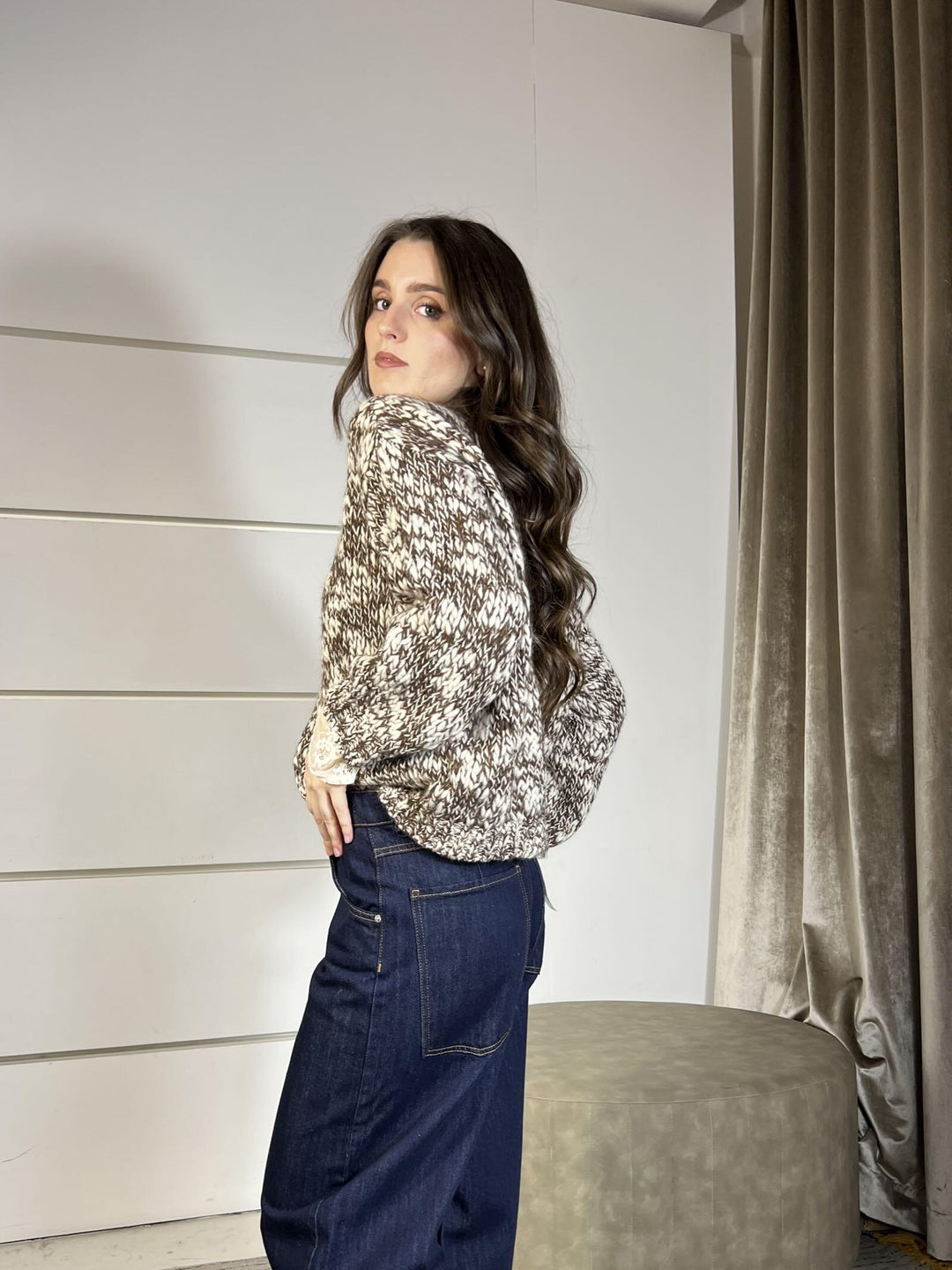 maglione girocollo moro e burro 33060FMORO/BURRO VICOLO