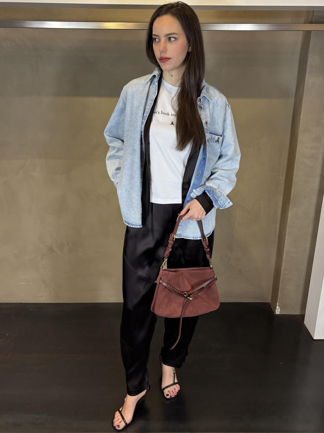 camicia in denim chiaro 8C0833D108CB09 PATRIZIA PEPE PREVIEW