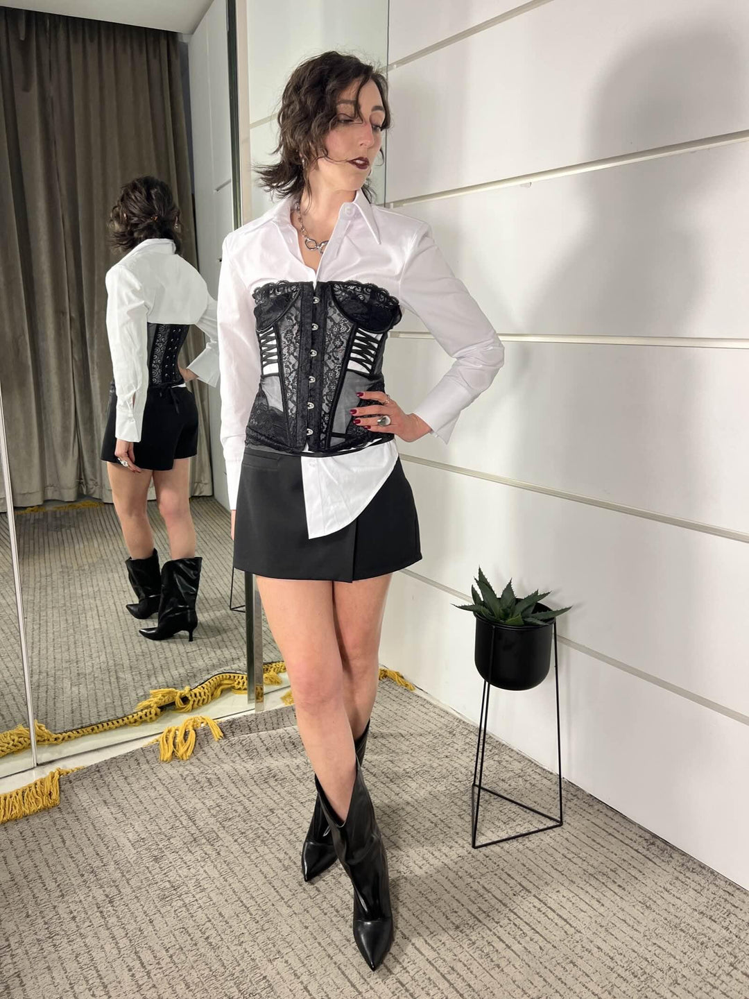 pantaloncino gonna nero 26MP3644NERO FEMME SELECTION