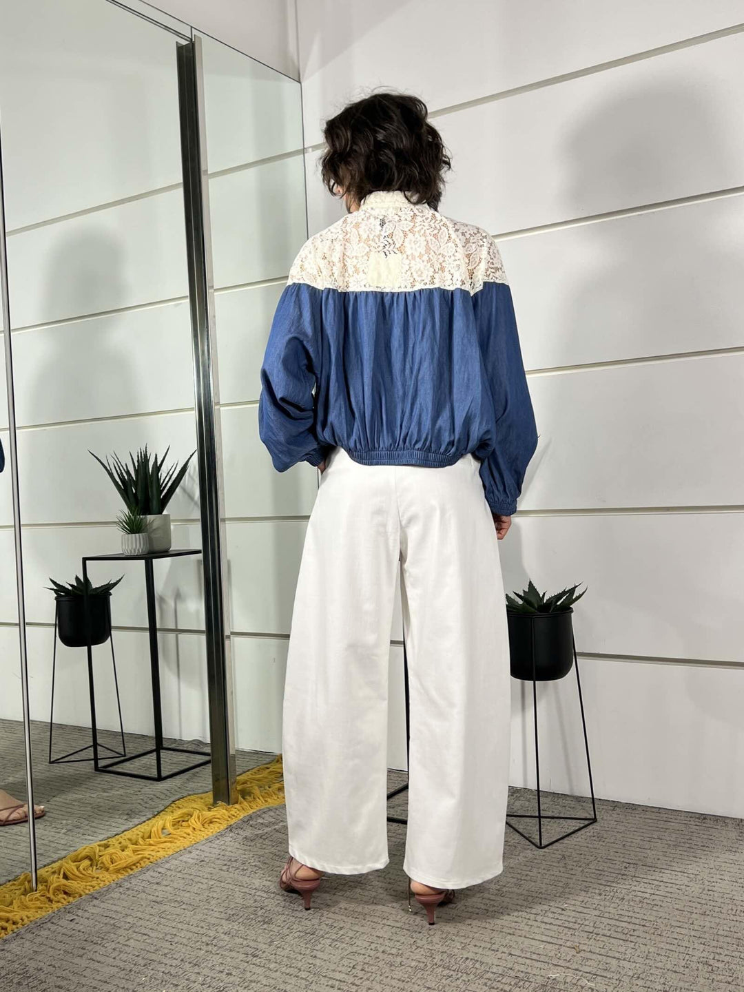 pantalone in cotone barrel off white P6M3LTG1108 IMPERIAL