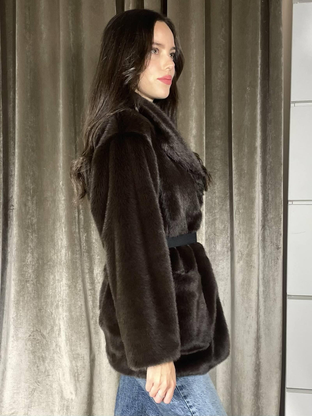 PELLICCIA CON CINTURA SAVO3909 CARLA G