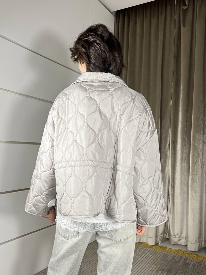 trapuntino con colletto a camicia perla TAB0009SABBIA VICOLO