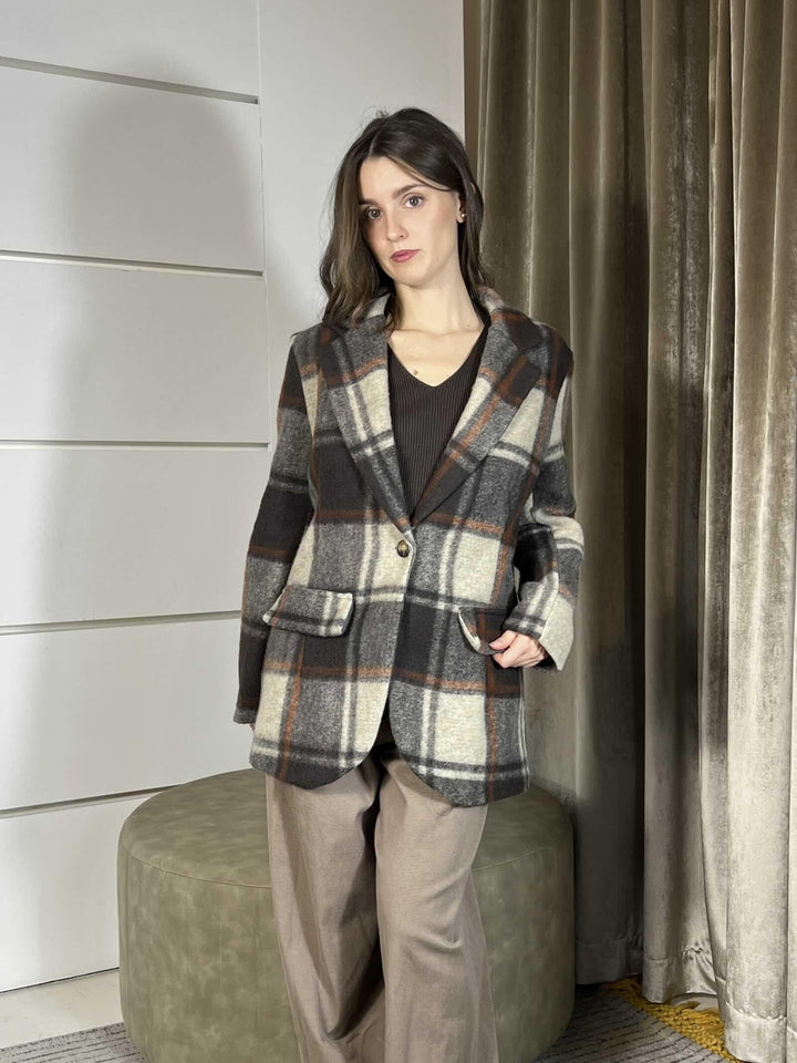 GIACCA CAPPOTTO CAMMELLO E RUGGINE KJK-P102CAMMELLO/RUGGINE HAVE ONE